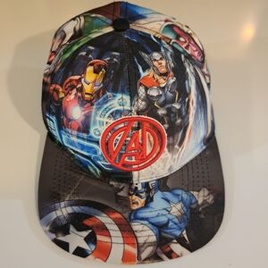 Marvel Avengers Youth Cap - Red, Blue, Black Embroidered EUC Snapback